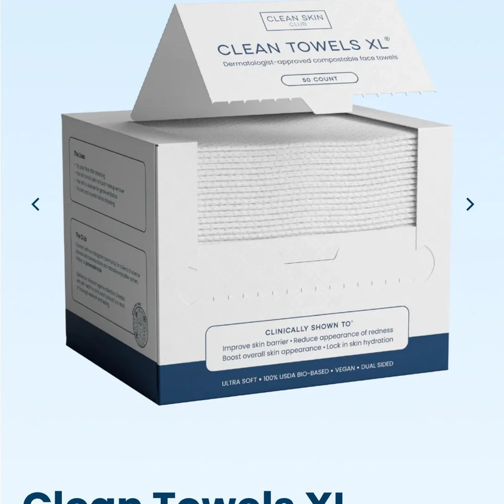 Clean Skin Club White Wash Cloths